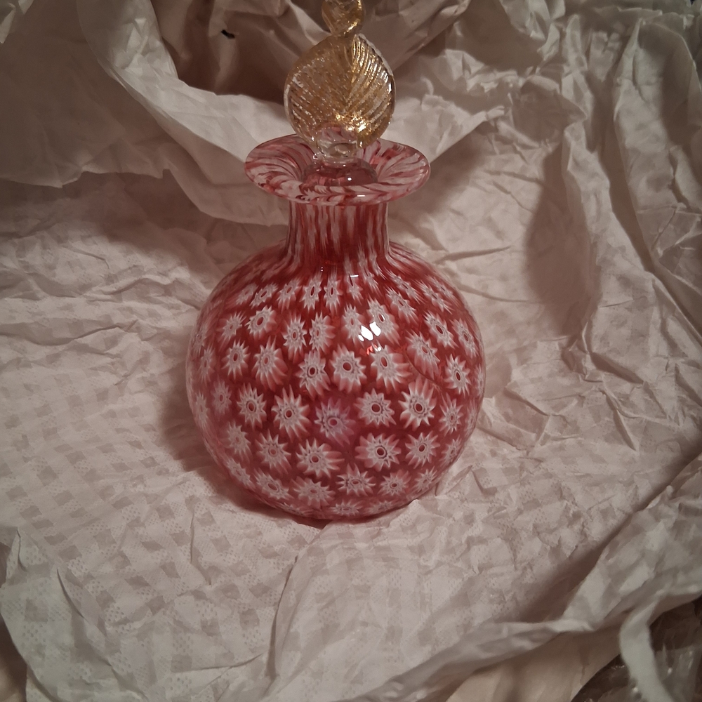 Murano Glass Millefiori Perfume Bottle